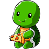 Turtle pizza sweet food