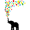 Elefant Luftballon Freude Spiel Spass Geschenk