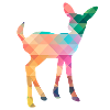Reh - Mosaik - Bunt