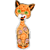 Katze in der Flasche