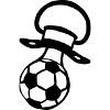 football tetine bebe sucette 0