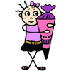 Mädchen mit Schultüte - Einschulung