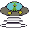 Retrogaming Pixel Ufo