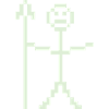Bonhomme allumette guerrier pixelart