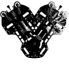 V6 engine V8 engine