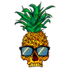 Totenkopf Ananas Geschenkidee Fun Pineappleschädel