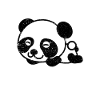 Panda love girl's animal