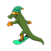 Crocodile snowboard cadeau snowboarder enfants
