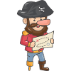 Pirat Piraten Schatzkarte X Geschenk Kreis