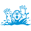 drowning drawing character rescue water