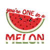 You're One In A Melon | Melone Wortspiel Geschenk