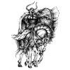 Odin Wotan Hand drawn