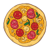 Pizza Tomate Champignons Geschenk