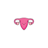 Female power pink uterus