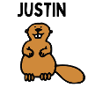A beaver named Justin