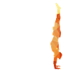 Yoga Handstand Polygon Gold