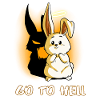 Go To Hell Bunny Rabbit Rabbit Angel Devil