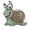 Happy Snail Cartoon Comic Slow
