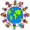 Happy Children Holding Hands Around the World