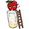 Apple drools apple juice