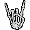 skull rock hand