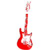 Guitare électrique rouge