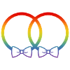 LGBT Vielsesringe Bryllup Polterabend Par Regnbue Butterfly
