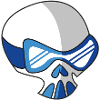 skeleton ski glasses snowboarder
