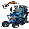 0764 blauer Traktor