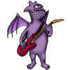 Kobold Gitarrist lila