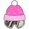 Skieur - snowboarder - casquette à lunettes