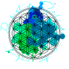 Flower of Life - Blue