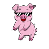 Flossing pig
