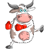 Funny cartoon bull