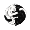 Two cats, balance, white, black