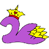 Two with crown and blossom