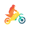 Motocross bunt Biker