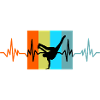Cadeau rétro Breakdance Heartbeat