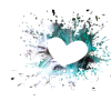 Heart in blue