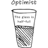 Optimist - Das Glas ist halb voll - Geschenkidee