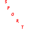 Sport lettering cross red