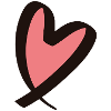 Heart black pink