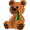 Teddy Bär mit Bierflasche