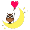 Owl on the moon