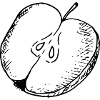 Drawn apple