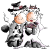 Cow Wedding - Bride - bridegroom - cows