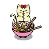 Sweet eating cat