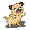 Damhsa Pug gleoite Dearadh Bronntanais
