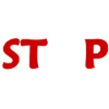 Main Stop en rouge blanc