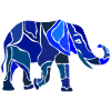 Elephant mosaic